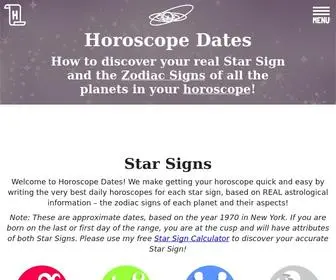 Horoscopedates.com(Horoscope Dates) Screenshot