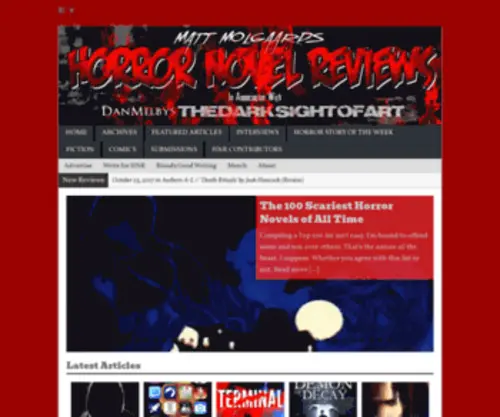 Horrornovelreviews.com(Horror Novel Reviews) Screenshot