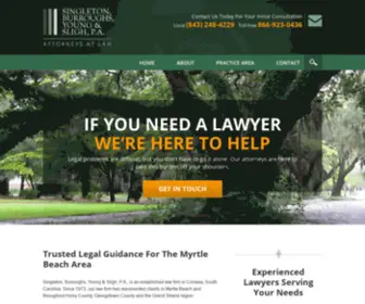 Horrylaw.com(Myrtle Beach Attorneys) Screenshot