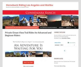 Horsebackridinglosangeles.org(Horseback Riding Los Angeles and Malibu) Screenshot