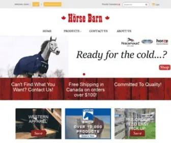 Horsebarncanada.com(Horse tack and Western Clothing) Screenshot