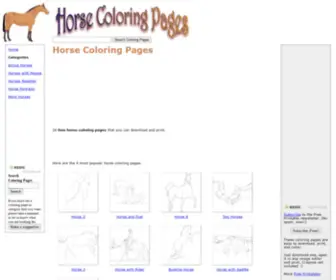 Horsecoloringpages.net(Horse Coloring Pages) Screenshot