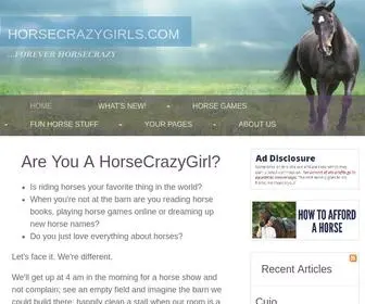Horsecrazygirls.com(Awesome Horse Games And Lots More) Screenshot