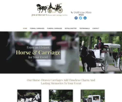 Horsedrawncarriages.com(Horse Carriage) Screenshot