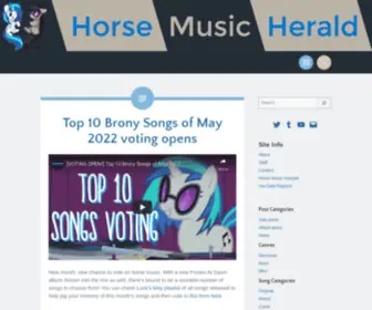 Horsemusicherald.com(Music about horses for people about horses) Screenshot