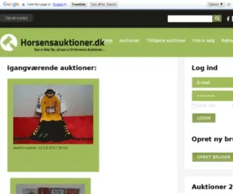 Horsensauktioner.dk(Velkommen) Screenshot
