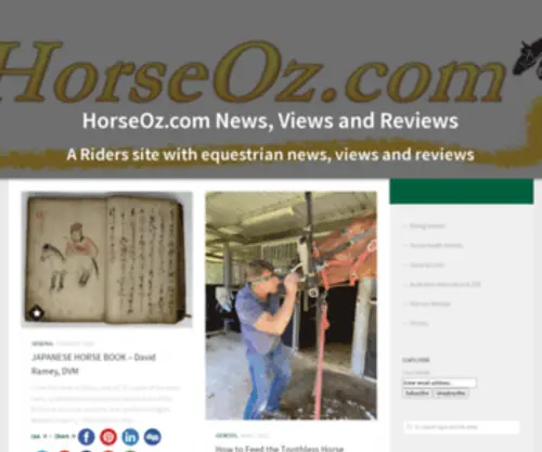 Horseoz.com(A Riders site with equestrian news) Screenshot