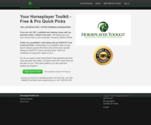 Horseplayertoolkit.com(Horseplayer Toolkit) Screenshot