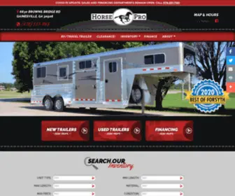 Horseprotrailers.com(Horse Pro Trailers) Screenshot