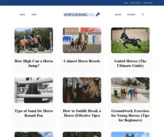 Horseridinghq.com(Learn Horse Riding) Screenshot