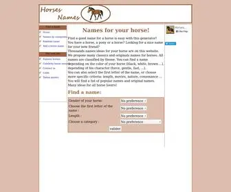 Horses-Names.com(Find names for your horse) Screenshot