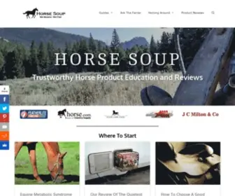 Horsesoup.com(We Offer Trustworthy Horse Product Education and Reviews) Screenshot