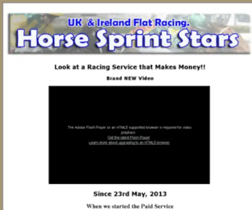 Horsesprintstars.com(Horsesprintstars) Screenshot