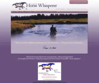 Horsewhisperer.com(Natural horsemanship horse training books) Screenshot