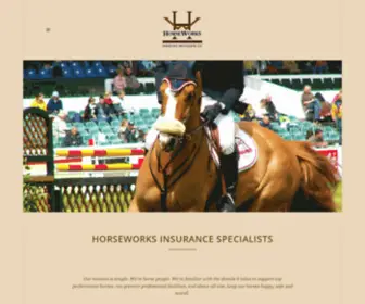 Horseworksinsurance.com(HorseWorks Insurance Specialists) Screenshot