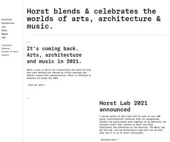 Horstartsandmusic.com(Horst blends & celebrates the worlds of arts) Screenshot