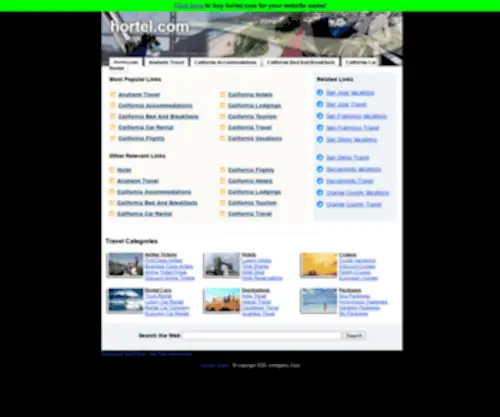 Hortel.com(The Leading Hotel Site on the Net) Screenshot