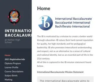 Hortonib.com(International Baccalaureate) Screenshot