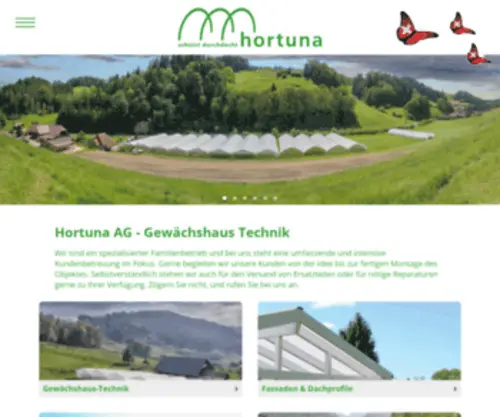 Hortuna.ch(Hortuna AG :: Gewächshaus) Screenshot