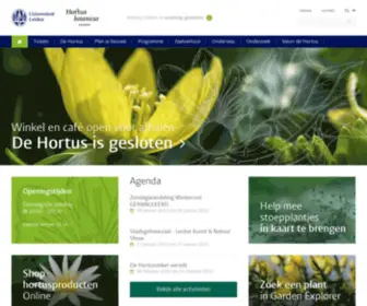Hortusleiden.nl(De Hortus botanicus Leiden) Screenshot