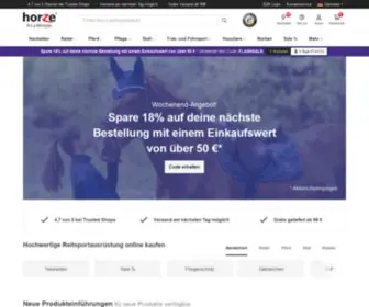 Horze.de(Der Shop für Pferdesport) Screenshot