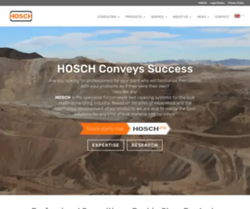 Hosch-International.com(Hersteller der effizientesten Gurtbandreinigungs) Screenshot