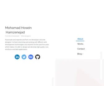 Hoseinh.com(Front End Developer) Screenshot