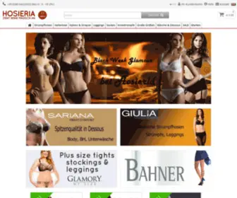 Hosieria.de(Strumpfhosen, Leggings & Socken gÃŒnstig online Kaufen) Screenshot