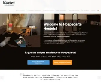 Hospedartehostels.com(Hospedarte Hostels en dos ubicaciones en Guadalajara) Screenshot