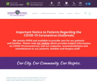 Hospiceelpaso.org(Our City) Screenshot