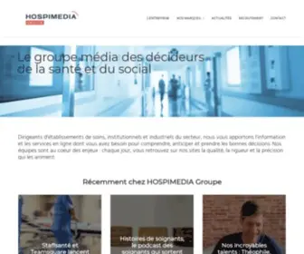 Hospimedia-Groupe.fr(Découvrez Hospimedia Groupe et ses nombreux services destinés aux professionnels de santé) Screenshot