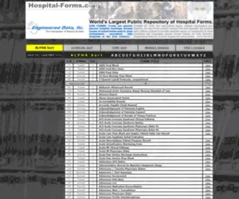 Hospital-Forms.com(World's Largest Public Repository of Hospital Forms) Screenshot