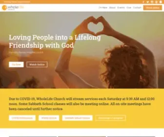 Hospitalchurch.org(WholeLife Church) Screenshot