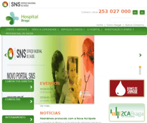 Hospitaldebraga.com.pt(Hospital Braga) Screenshot