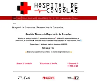 Hospitaldeconsolas.com(▷) Screenshot
