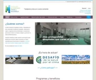 Hospitalesporlasaludambiental.net(Red Global de Hospitales Verdes y Saludables) Screenshot