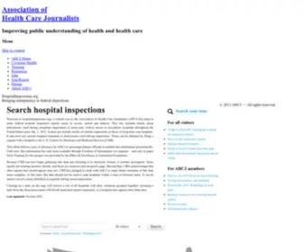 Hospitalinspections.org(Association of Health Care Journalists) Screenshot