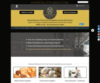 Hospitalitychain.com(Food Beverages Hospitality Equipment Suppliers) Screenshot