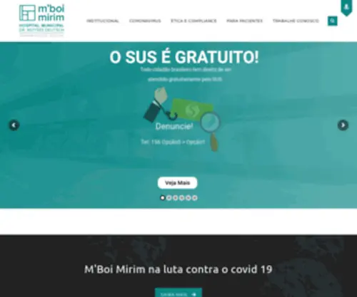 Hospitalmboimirim.com.br(Hospital Mboi Mirim) Screenshot