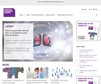 Hospitalpharmacyeurope.com(Hospital Pharmacy Europe) Screenshot