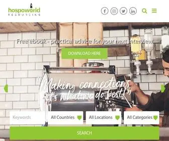 Hospoworld.com(Hospitality jobs and recruitment) Screenshot