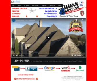 Hossroofing.com(Hoss Roofing Home) Screenshot