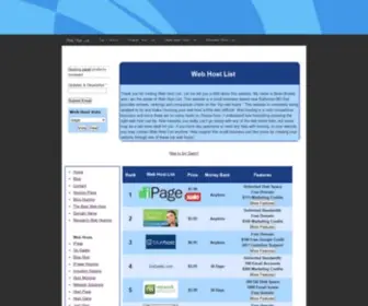 Host-List.net(Web Host List) Screenshot