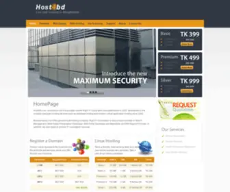Host4BD.com(Low cost web hosting in Bangladesh) Screenshot
