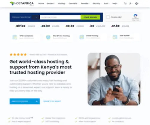 Hostafrica.ke(Cloud, VPS, Hosting, Domains & Servers) Screenshot
