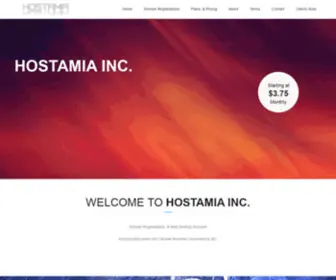 Hostamia.com(Website Builder) Screenshot