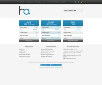 Hostarea.ch(Hébergement web avec offre gratuite) Screenshot