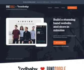 Hostbaby.us(Band Websites that Work) Screenshot