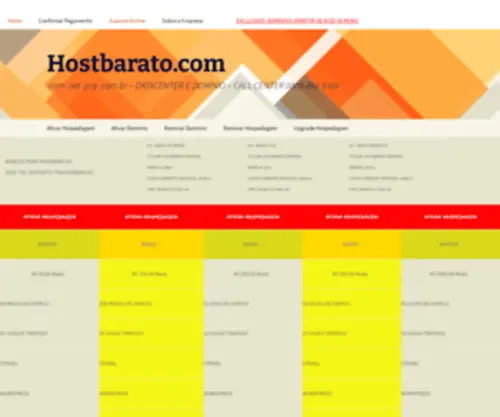 Hostbarato.com(Tenha sua marca .Com .Net .Org na Internet) Screenshot