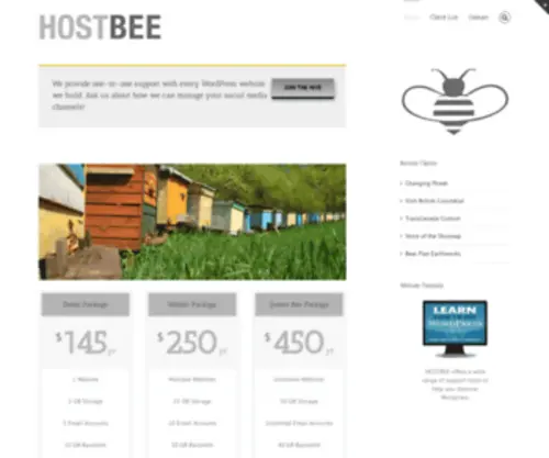 Hostbee.ca(Home) Screenshot